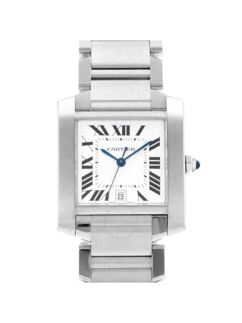 Pre-owned Cartier Tank Française Automatic Silver Dial Men's Watch W51002Q3