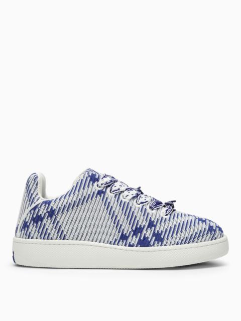 Burberry White/Blue Check Pattern Box Sneaker