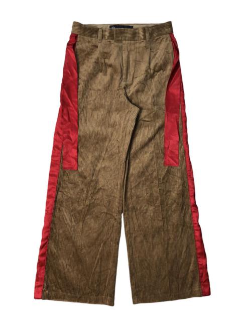 Undercover X Gu side tape wide leg corduroy pants