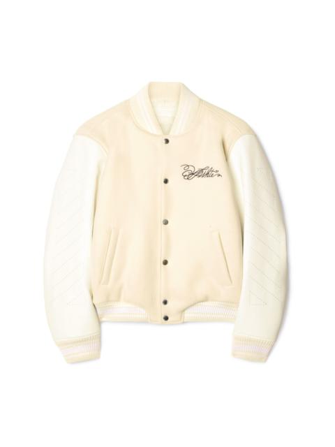 Off-White White Rose Valley Varsity Jacket