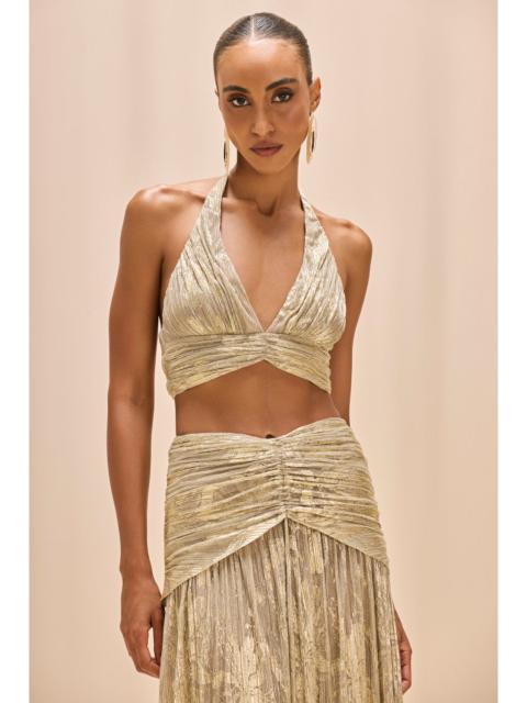 PatBO GOLDEN DUST LUREX TOP