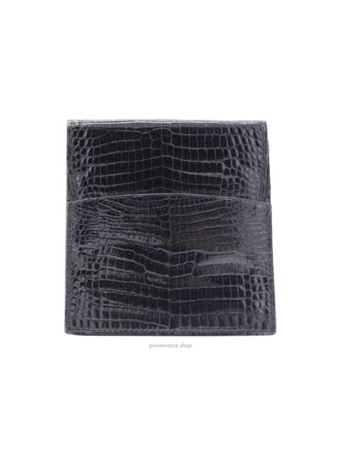 GUCCI Gucci Cardholder Wallet - Black Crocodile