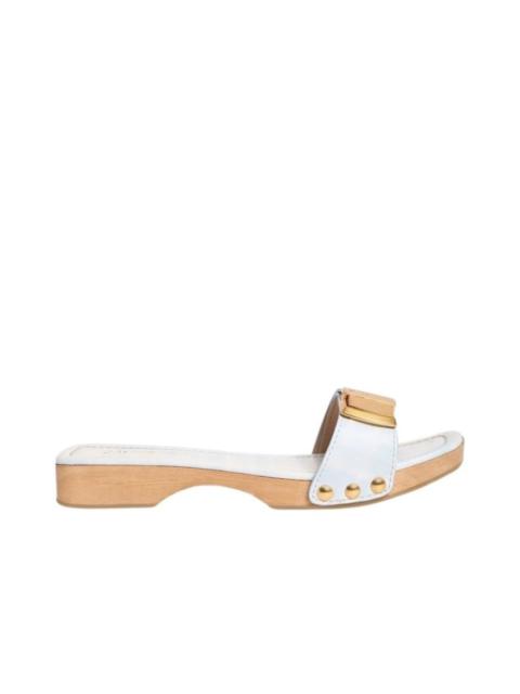 Les Tatanes Leather Slides Sandals