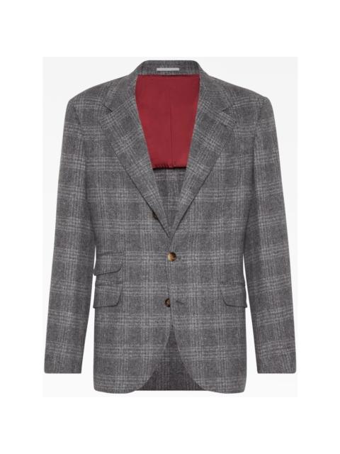 Brunello Cucinelli Brunello Cucinelli Medium Grey Plaid Deconstructed Blazer