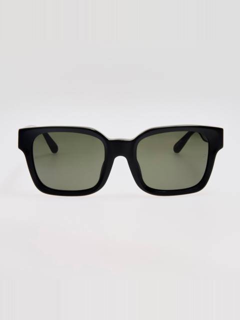 LINDA FARROW Nathan Sunglasses in Black