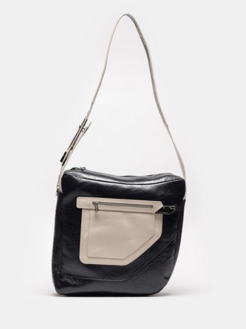 Kiko Kostadinov Deultum Leather Bag in Black/Beige