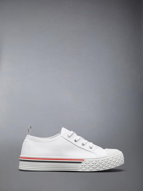 Thom Browne CANVAS TREAD SOLE COLLEGIATE SNEAKERS