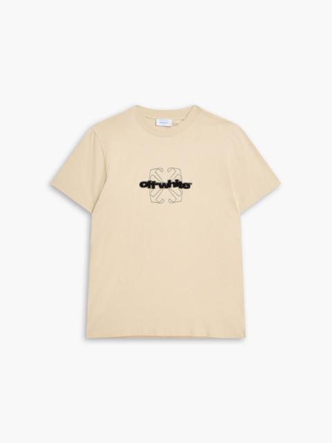 Off-White Flocked cotton-jersey T-shirt