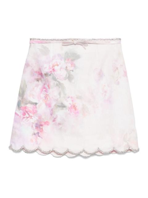Zimmermann Zimmermann Crush Scalloped Mini Skirt
