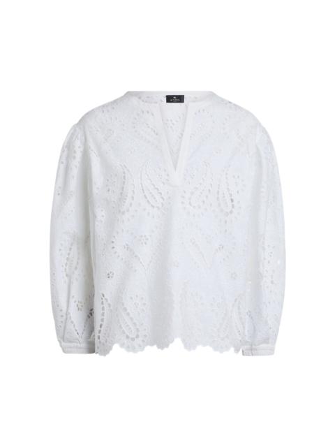 Etro Cotton Broderie Shirt white