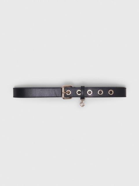 maje Leather belt with Miss M buckle