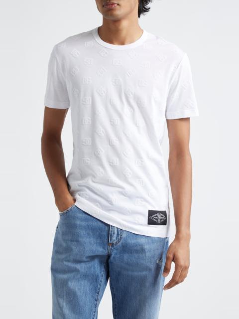 Dolce & Gabbana Dolce&Gabbana Re-Edition Flocked Logo Cotton T-Shirt in W0800 Bianco Ottico at Nordstrom