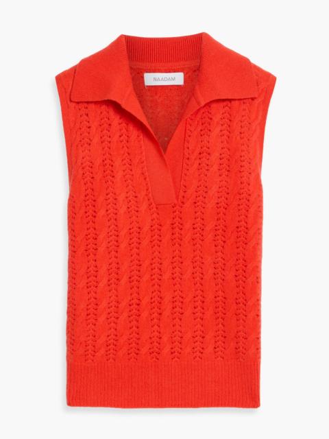 Other Designers Cable-knit cashmere top