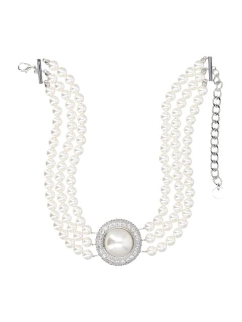 self-portrait Small Crystal Pearl Choker