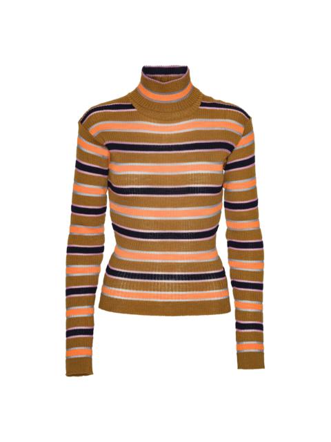 HENRIK VIBSKOV LINE TURTLENECK - TAPENADE STRIPES