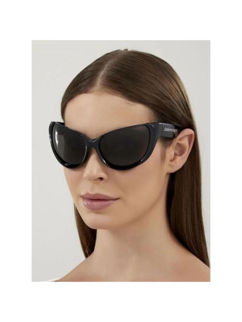 BALENCIAGA NEW BALENCIAGA BB0201S 001 SUNGLASSES BLACK OVERSIZED WOMEN