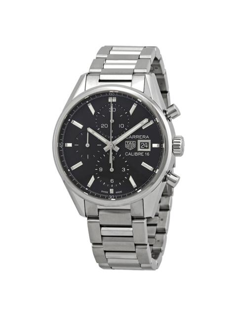 TAG Heuer Pre-owned Tag Heuer Carrera Chronograph Automatic Black Dial Men's Watch CBK2110.BA0715