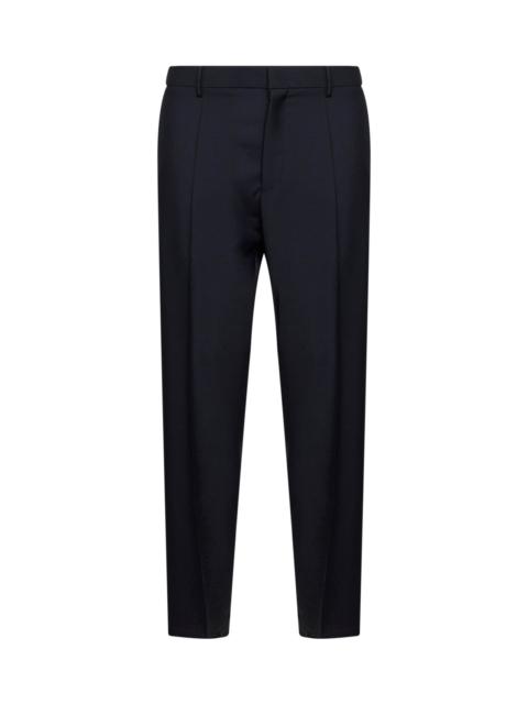 Jil Sander Jil Sander Men Dark Blue Wool And Mohair Tapered Trousers