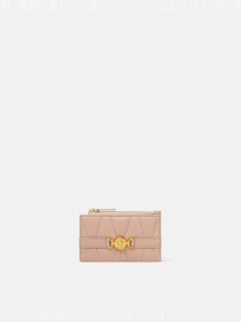 VERSACE Medusa '95 Quilted Zip Card Holder
