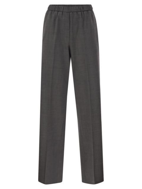 PESERICO Peserico Women Stretch Wool Trousers With Elasticated Waistband