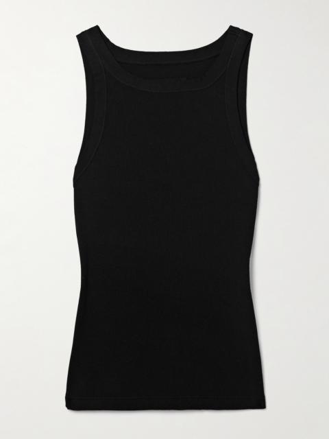 NILI LOTAN Jennifer Ribbed Cotton-jersey Tank