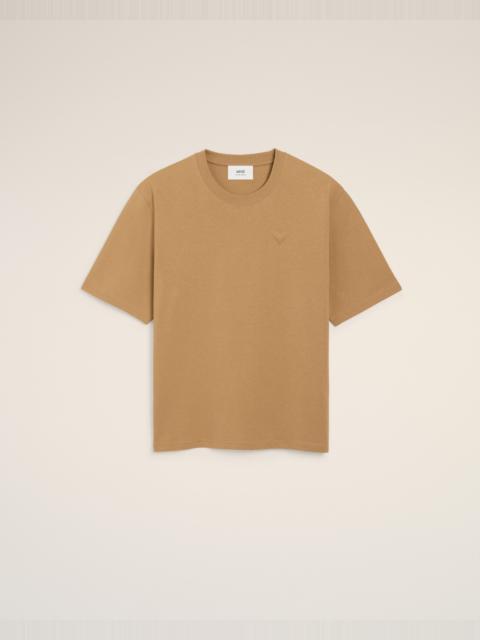 AMI Paris BROWN COTTON AMI DE COEUR COSY FIT T-SHIRT