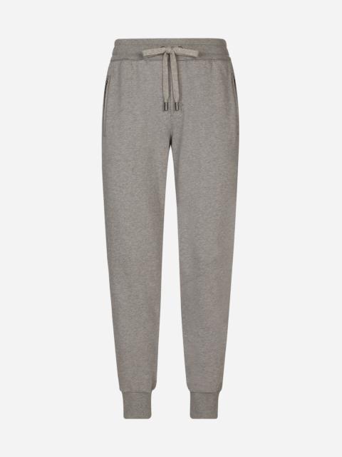 Dolce & Gabbana Jersey jogging pants with branded tag