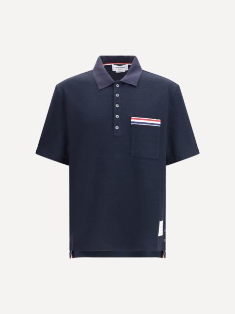 Thom Browne Short-sleeve Polo with chest pocket