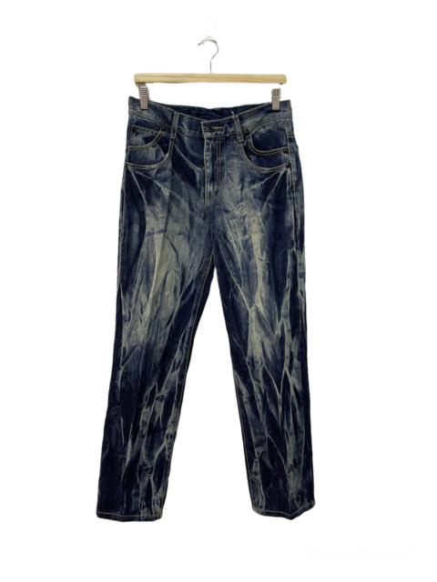 Other Designers Vintage - Japanese Design Acid Wash Art Distressed Jeans