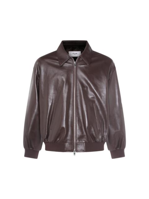 CELINE Chocolate Leather Jacket