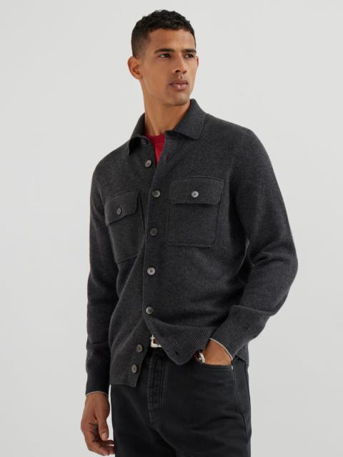 Brunello Cucinelli Cashmere shirt-style cardigan with chest pockets