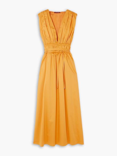 Altuzarra Fiona gathered stretch-cotton poplin midi dress
