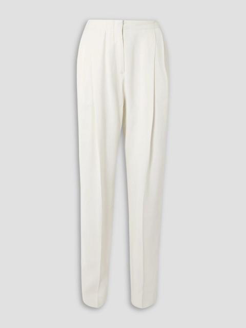 TOVE Emery pleated crepe straight-leg pants