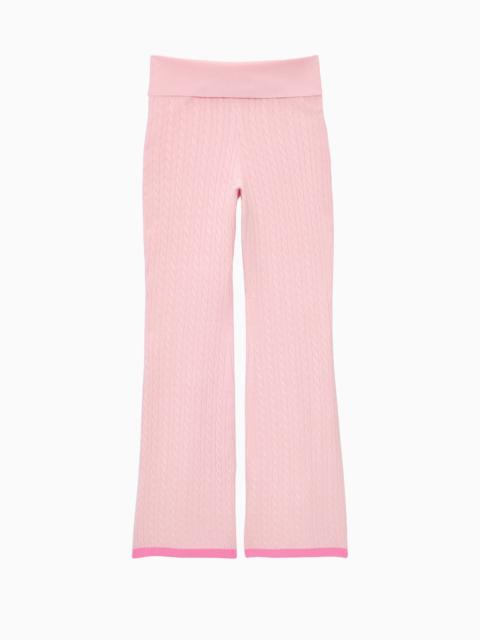 LoveShackFancy PINK x LoveShackFancy Foldover Flare Knit Pant