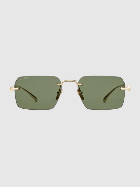 GUCCI Frameless rectangular sunglasses
