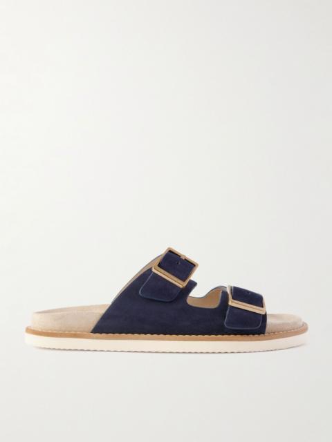 Brunello Cucinelli Suede Sandals Navy