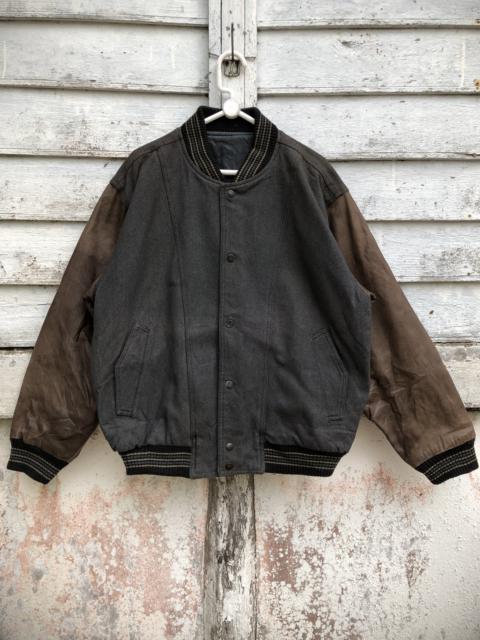 Other Designers Vintage - Vintage HOMME IMAGE 8662829 Duck Canvas Leather Arm Jacket