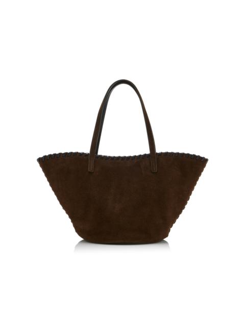 STAUD Caro Suede Bucket Bag brown