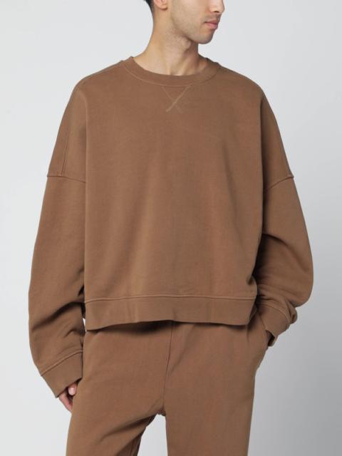entire studios Brown cotton crewneck sweatshirt