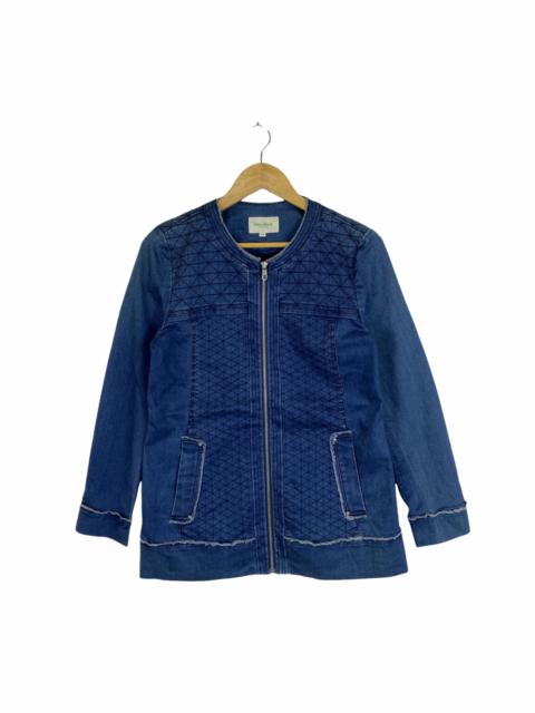 Other Designers Vintage - VINTAGE CROCODILE DENIM JEANS ZIPPER JACKET