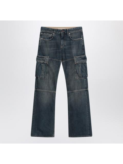 Balenciaga Blue Cargo Regular Jeans With A Faded Effect Women