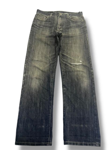 Other Designers If Six Was Nine × Japanese Brand - Y2K💥 VINTAGE WASHED BLUE DISTRESSED DENIM