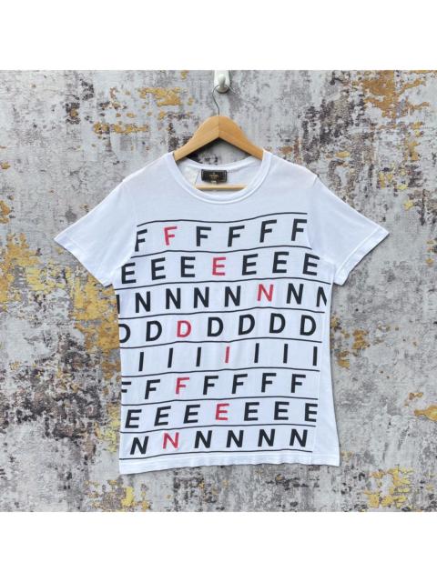 FENDI Vintage Fendi Red Word Embroidery Spellout Fendi Shirt