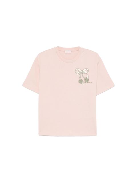 Moncler bow-embroidered T-shirt