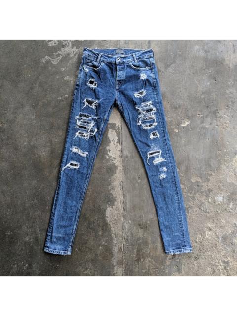 Other Designers Japanese Brand - Zara Man Snake Skin Distressed 5 Pockets Trousers Jeans