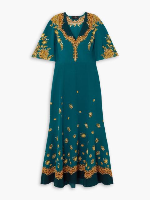 Etro Paisley-print silk crepe de chine maxi dress