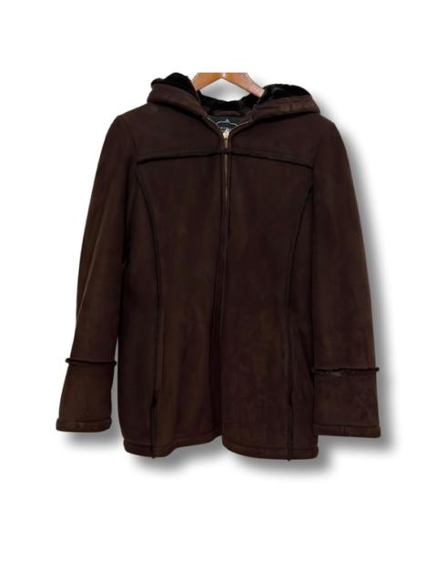 Other Designers 1 Madison Brown Faux Fur Coat with Hood