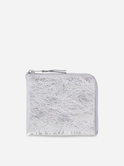 Comme Des Garçons Silver Line Zip Around Wallet Silver