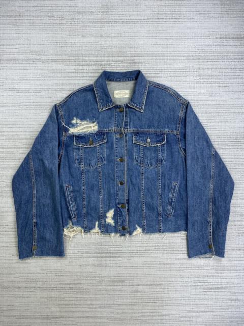 Other Designers Vintake GOA Company Ripped Design Bondage Denim Jacket