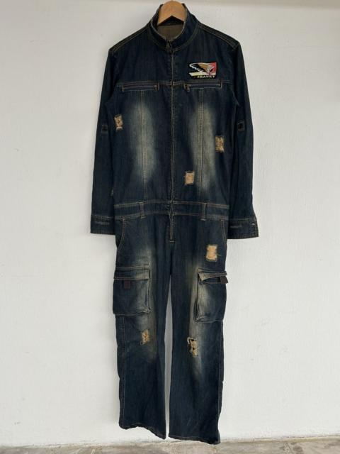 Other Designers Japanese Brand - Soul Franky Vintage Denim Ride Coverall